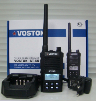 VOSTOK ST-55 LPD, PMR, 199 каналов, индикация частоты 